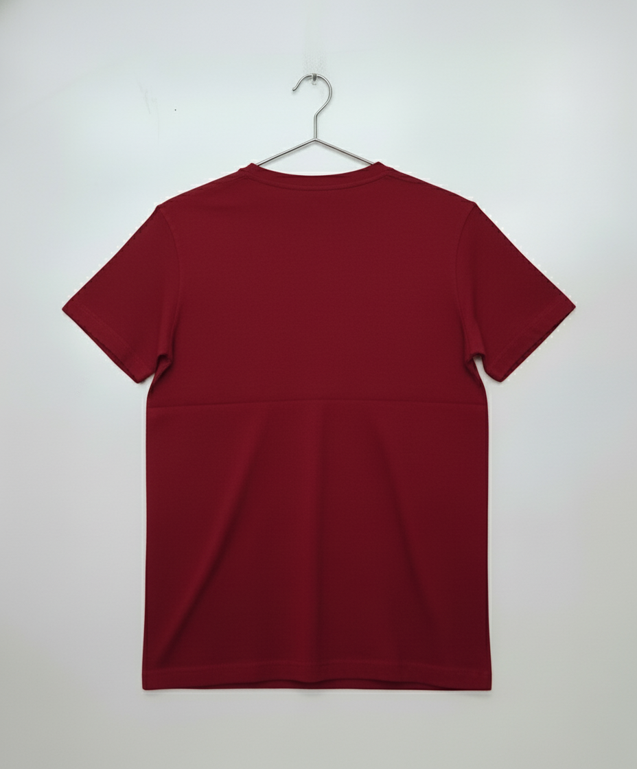 Red Plain Solid Men's T-Shirt - Premium Cotton (220 GSM)