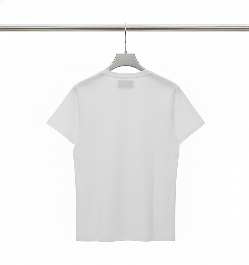 White Plain Solid Men's T-Shirt - Premium Cotton (220 GSM)