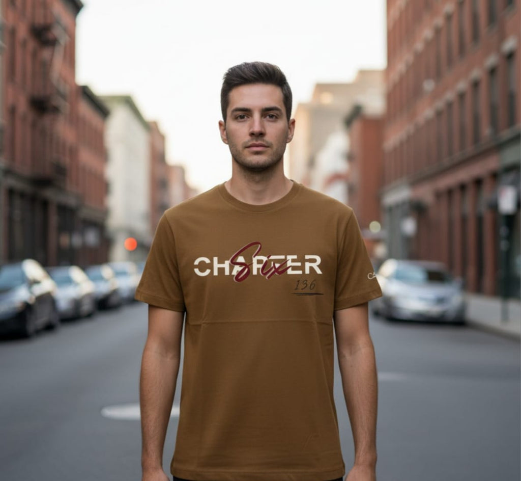 Chapter 6 Printed Brown T-Shirt - Premium Cotton (220 GSM)