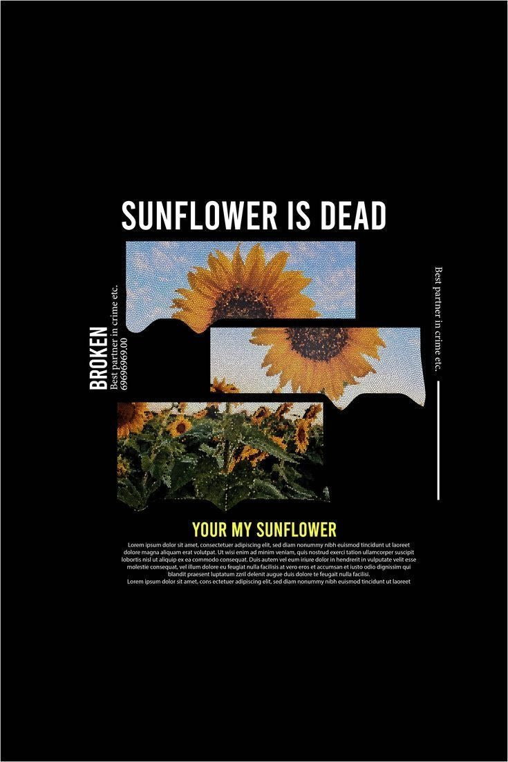 Sunflower Graphic Cotton Tee - Red (220 GSM) | Limited Edition